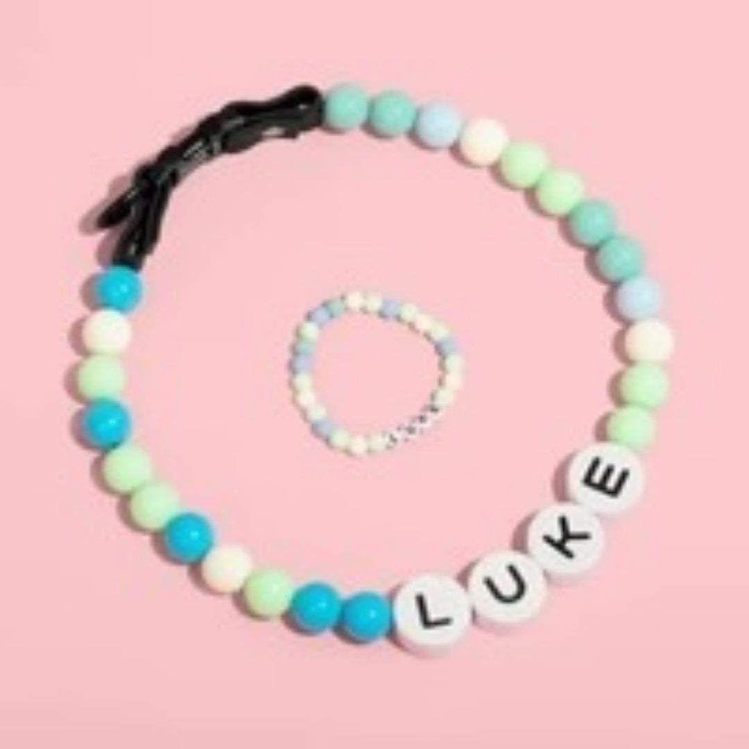 Custom Best Friend Collar with Matching Bracelet